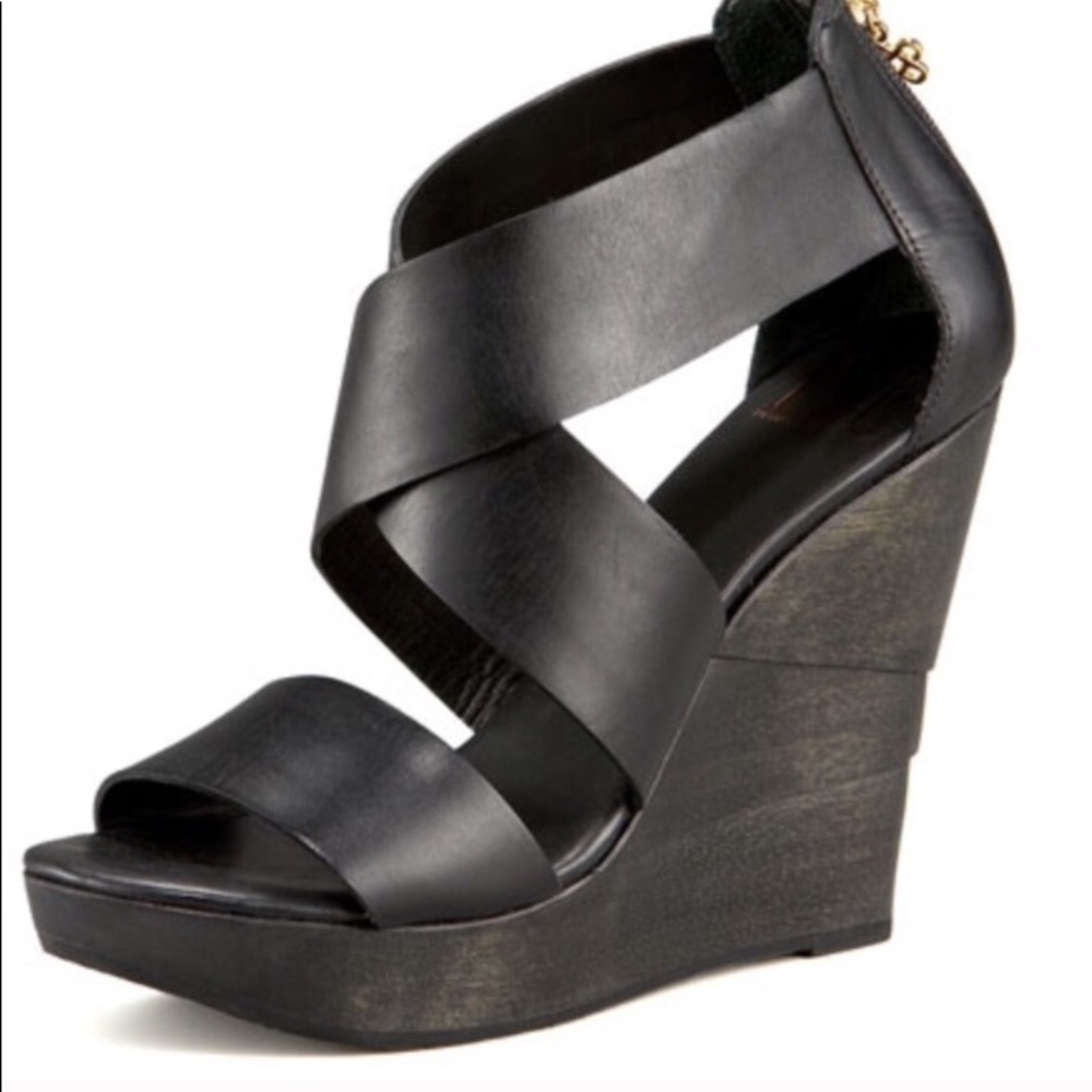DVF Opal Black Wedges - New